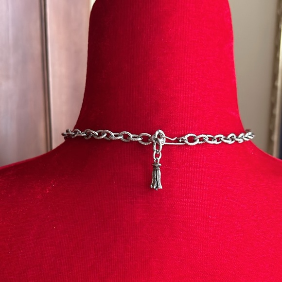 Vintage Pewter Enameled Thunderbird Necklace - Picture 3 of 6